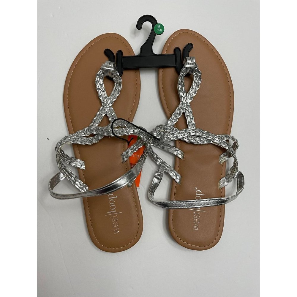 NWT- West Loop Braid Strap Sandals Size 5-6